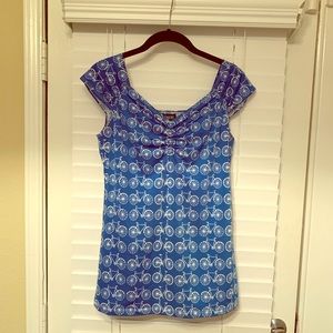 Retrolicious bicycle print top